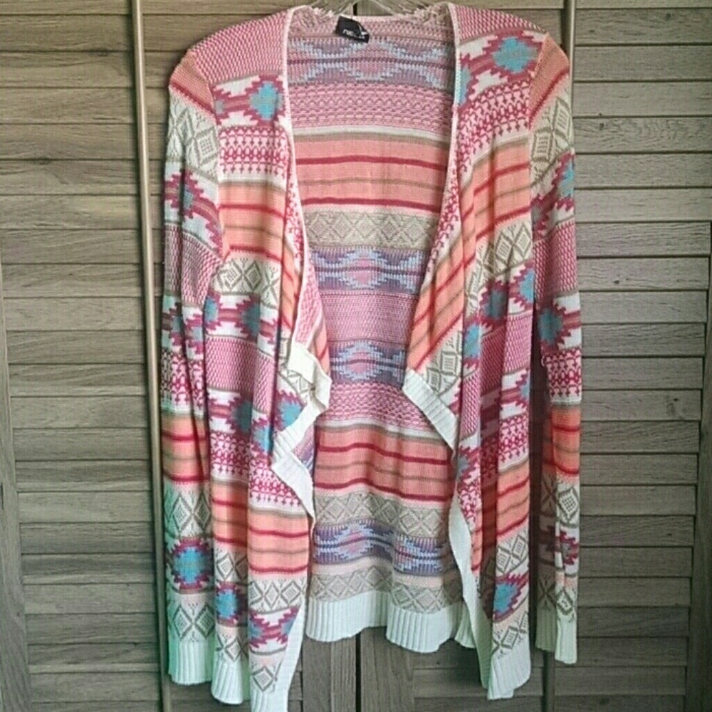 Bright colored cardigan